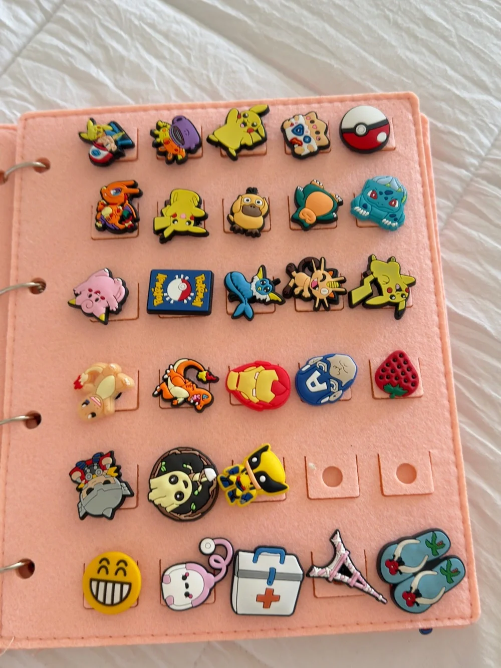 100+ Assorted Shoe Charms with Organizer Case